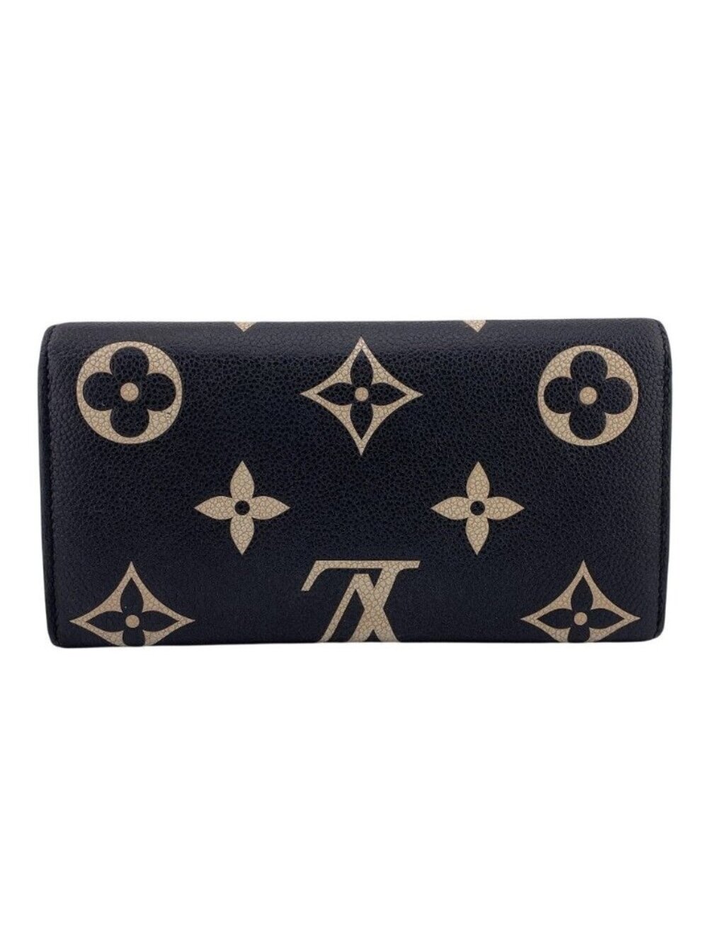 Louis Vuitton Wallet Portefeuille Sarah Monogram Empreinte Leather Black